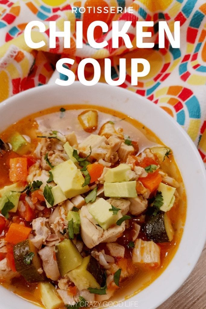 This is my favorite soup to make for my family–it's an easy chicken soup recipe! Making this rotisserie chicken soup with salsa is can be done in the crockpot, Instant Pot, or on the stove top. 21 Day Fix Soup | Instant Pot Soup | Crockpot Chicken Soup | Rotisserie Chicken Dinner