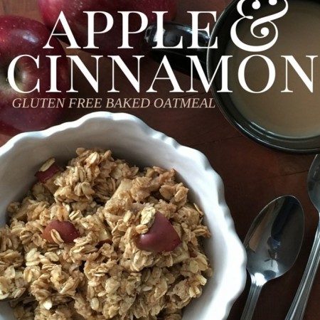 Gluten Free Baked Apple Cinnamon Oatmeal