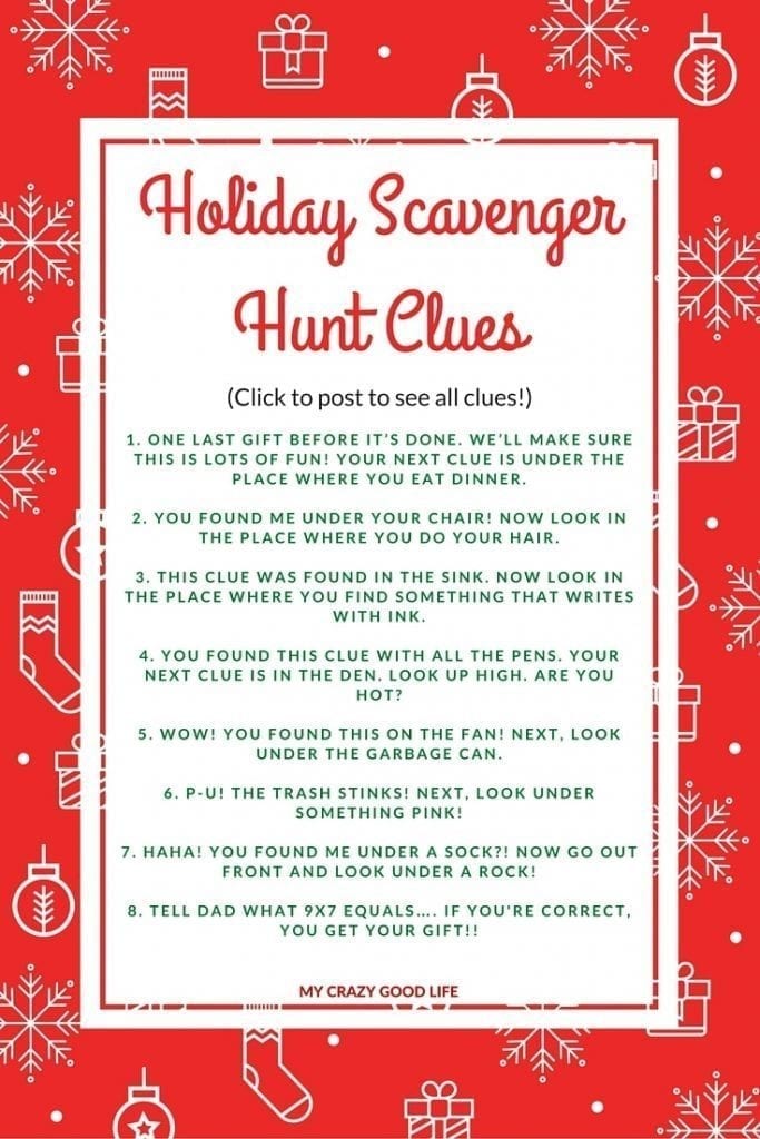 Office Holiday Scavenger Hunt