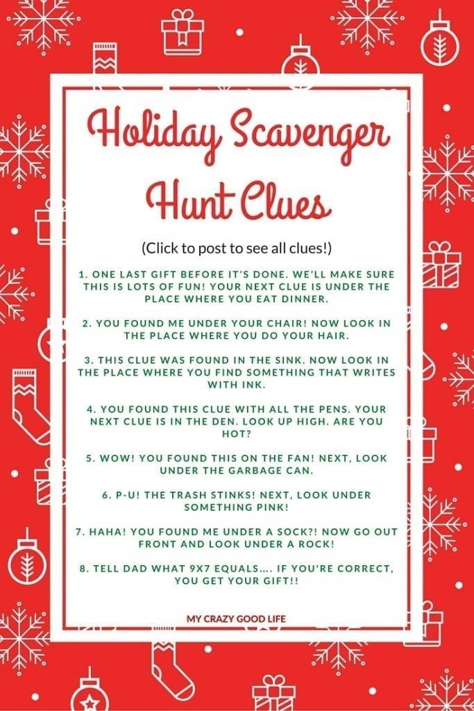 Christmas Scavenger Hunt Ideas For Adults Scavenger Ideas 2019 