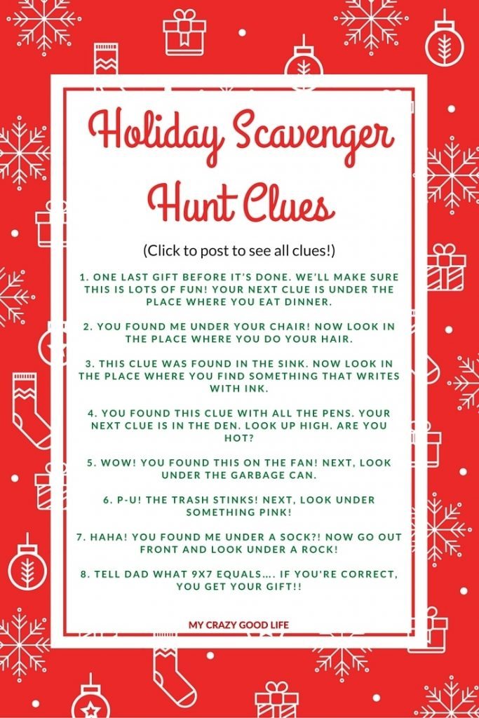 holiday scavenger hunt