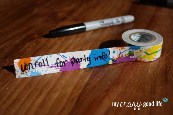 Duct Tape Birthday Party Invitations