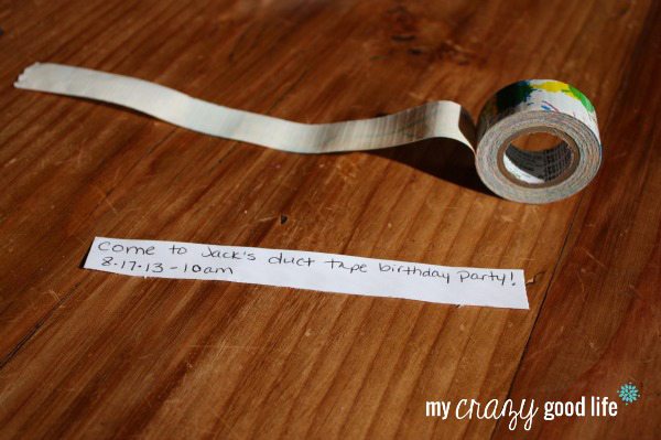 Duct Tape Invitations