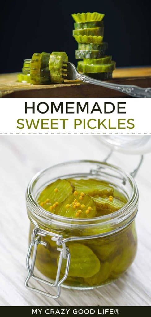 images and text of sweet pickles for pinterest