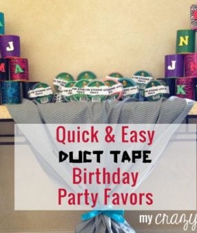 Quick and Easy Duct Tape Birthday Party Favors