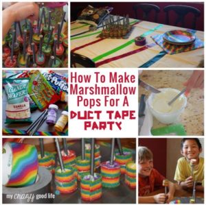 Marshmallow Pops for Duct Tape Party