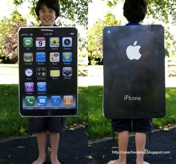 iPhone Costume - DIY Tween Boy Costume