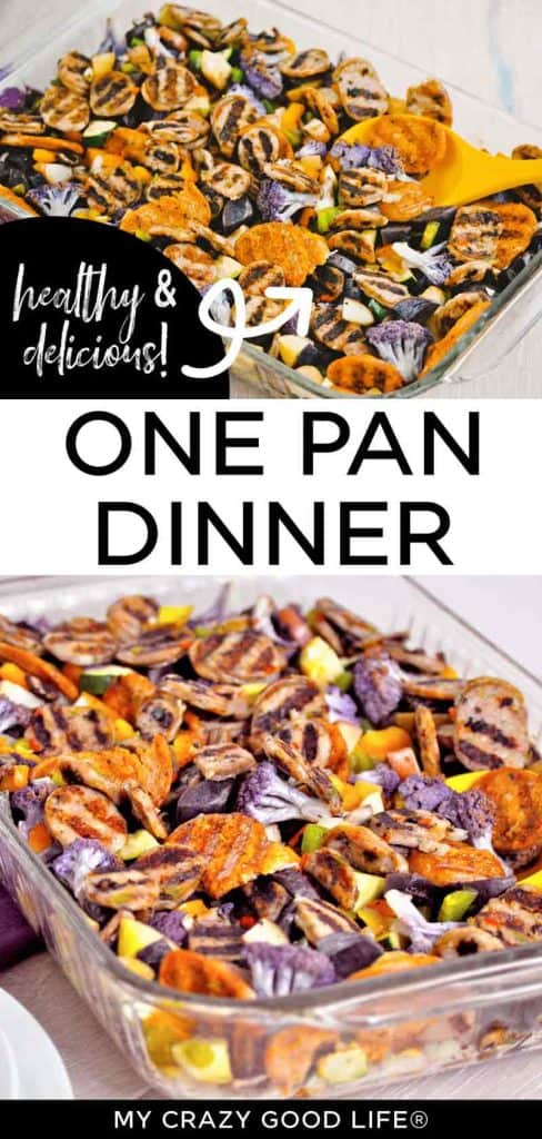 images and text of Healthy One Pan Dinner for pinterest