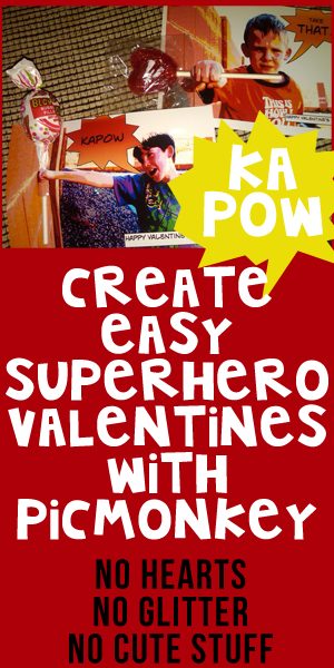 Superhero Valentines For Boys Using PicMonkey