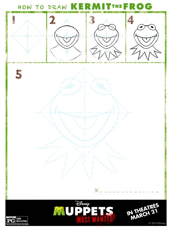How to draw Kermit