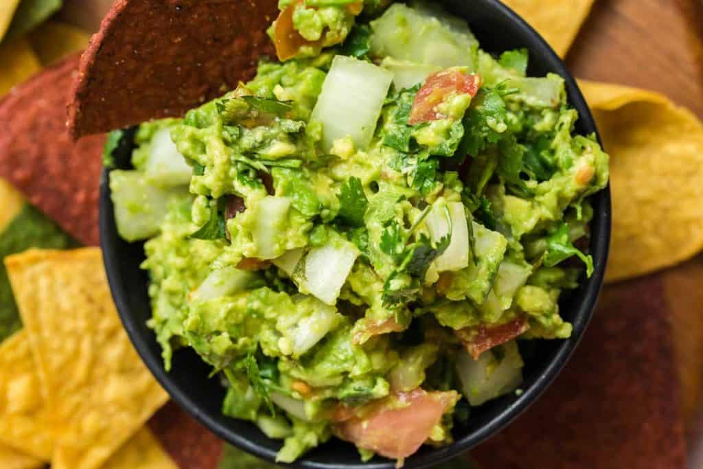 image of Easy Guacamole Recipe from above