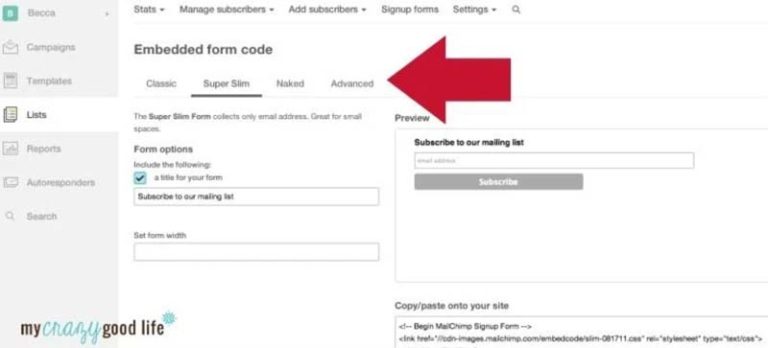 How To Add A Subscribe Button For MailChimp To Your Sidebar