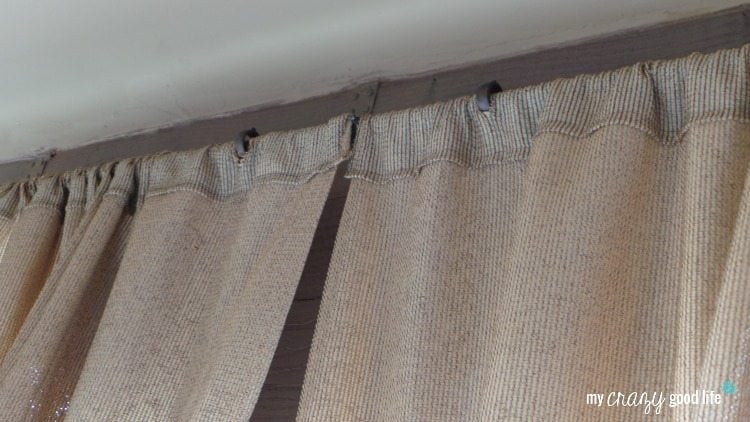 DIY Outdoor Curtains: Slits for curtains