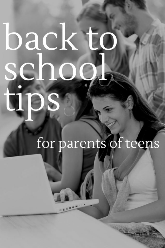 Back to school tips for parents of teens