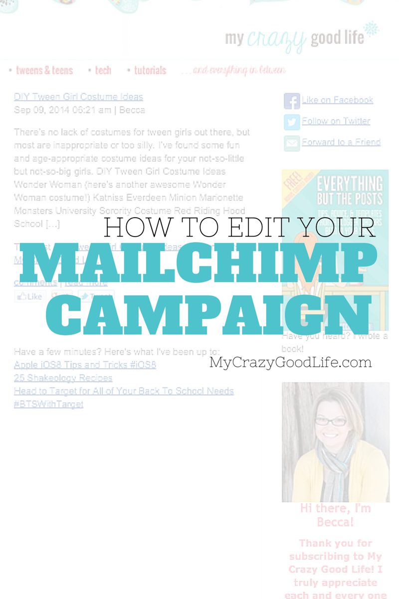 How to edit a MailChimp campaign