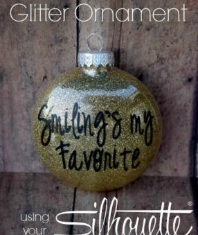 DIY Silhouette Ornament with Glitter