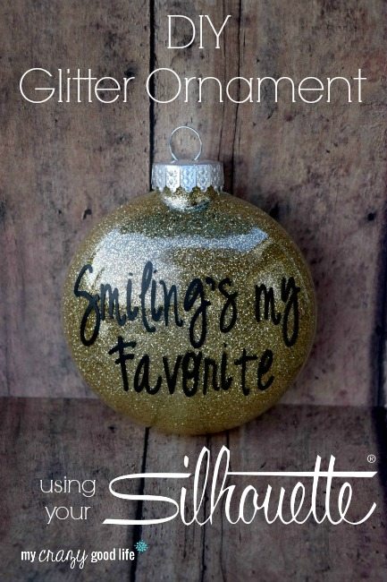 DIY Silhouette Ornament with Glitter