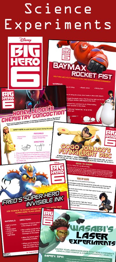 Big Hero 6 Science Experiments