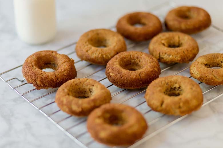 blender donuts on a cooling rack