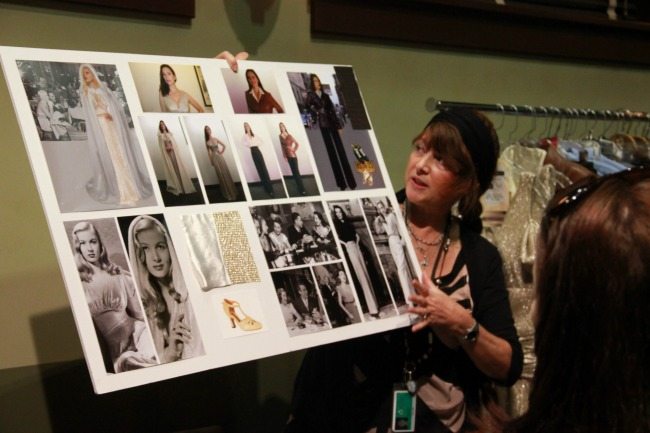 Gigi Melton holds idea board for Agent Carter costumes