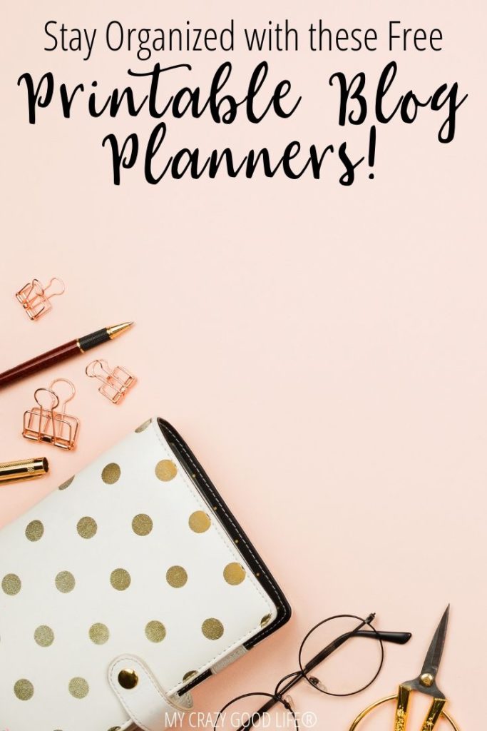 pin for printable blog planners