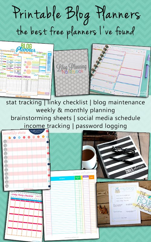 The best free printable blog planners