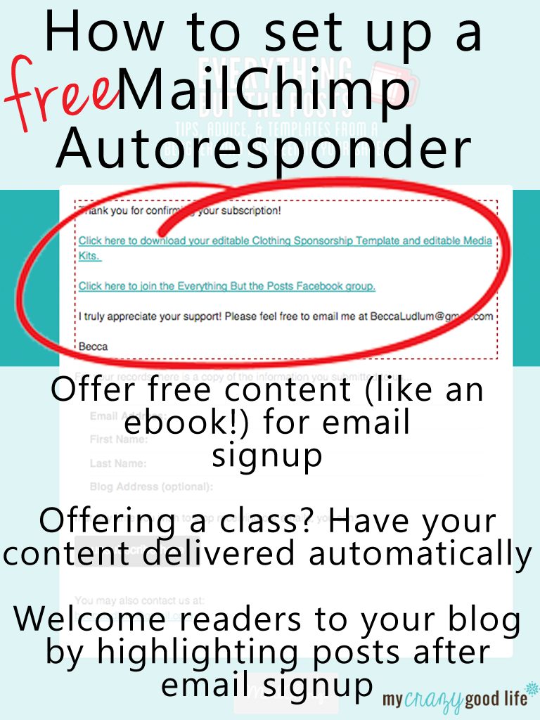 How to set up your free MailChimp Autoresponder