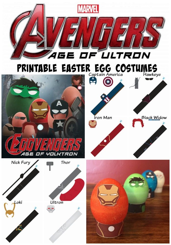 Print these fun and free Avengers Easter Egg Costumes today!