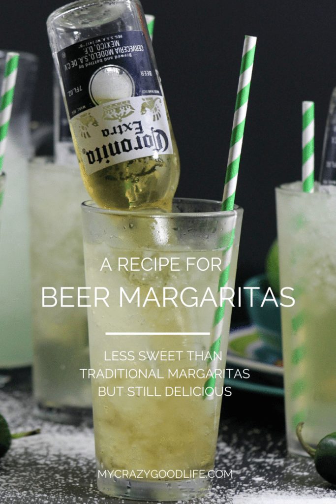 A recipe for beer margaritas–they're the one thing my guests always hint about when coming to sit by the pool. Not too sweet, but crazy strong, these Corona margaritas pack a punch! Also called Bulldog Margaritas. 