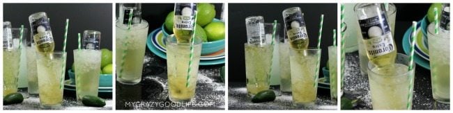 A recipe for beer margaritas–they're the one thing my guests always hint about when coming to sit by the pool. Not too sweet, but crazy strong, these Corona margaritas pack a punch! Also called Bulldog Margaritas. 