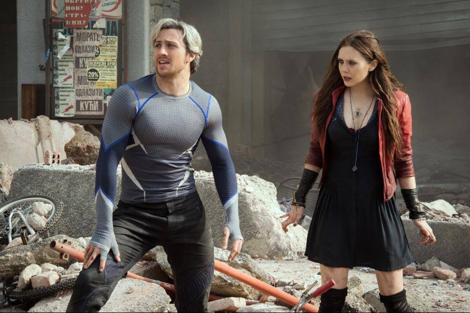 Aaron Taylor-Johnson ("Quicksilver") and Elizabeth Olsen ("Scarlet Witch")