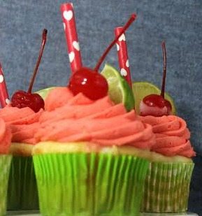 Cherry Limeade Cupcakes 