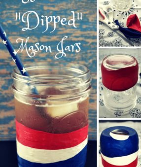 DIY Balloon "Dipped" Mason Jars