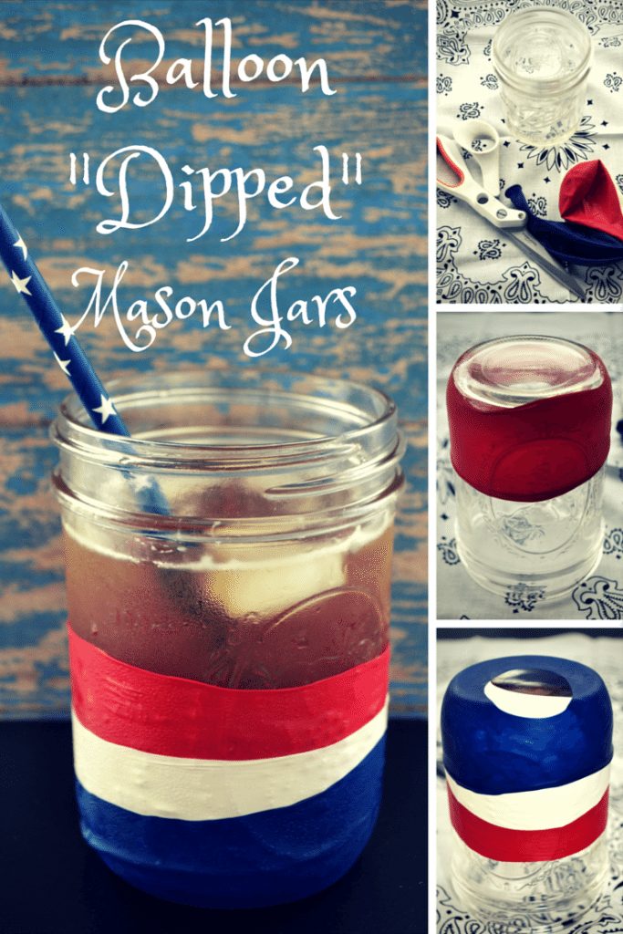 DIY Balloon "Dipped" Mason Jars