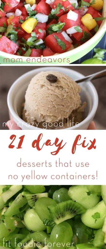 In the 21 Day Fix, your yellow containers are precious–I know! Here are some of my favorite 21 Day Fix dessert recipes that use NO yellow containers!
