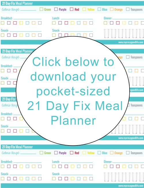 5 Minute Meal Plannning  21 day fix meals, 21 day fix meal plan