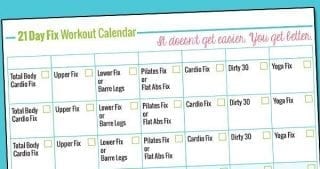 This free printable 21 Day Fix workout calendar can be printed as many times as you need so you're not marking up your book to keep track of your workouts! Stay focused on the 21 Day Fix with my free printables!