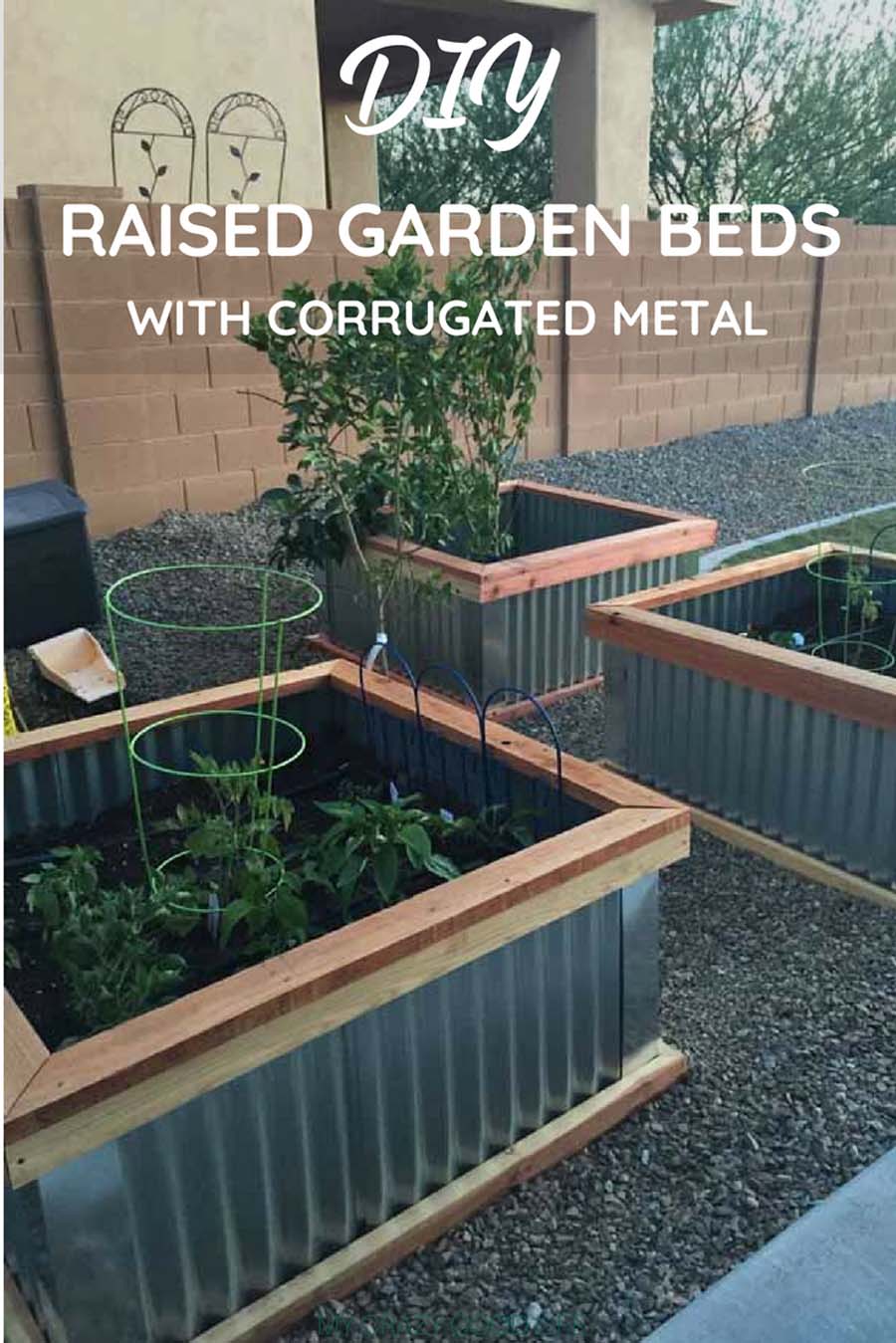 DIY Raised Garden Beds with Corrugated Metal