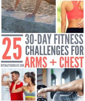 These 30 Day Chest and Arm Workout Challenges are great for getting into shape fast! Get fit with this list of 30 day challenges for your chest and arms muscles!