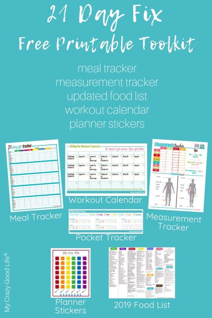 21 Day Fix Printable Pack