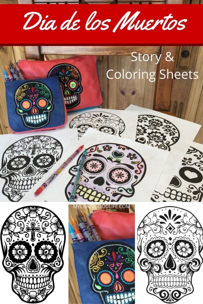 Day of the Dead coloring pages and story