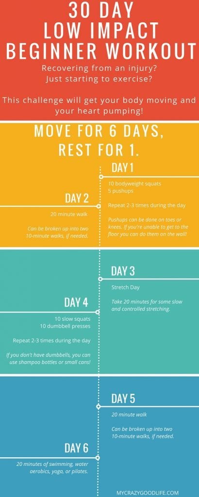 30 Day Low Impact Workout Challenge