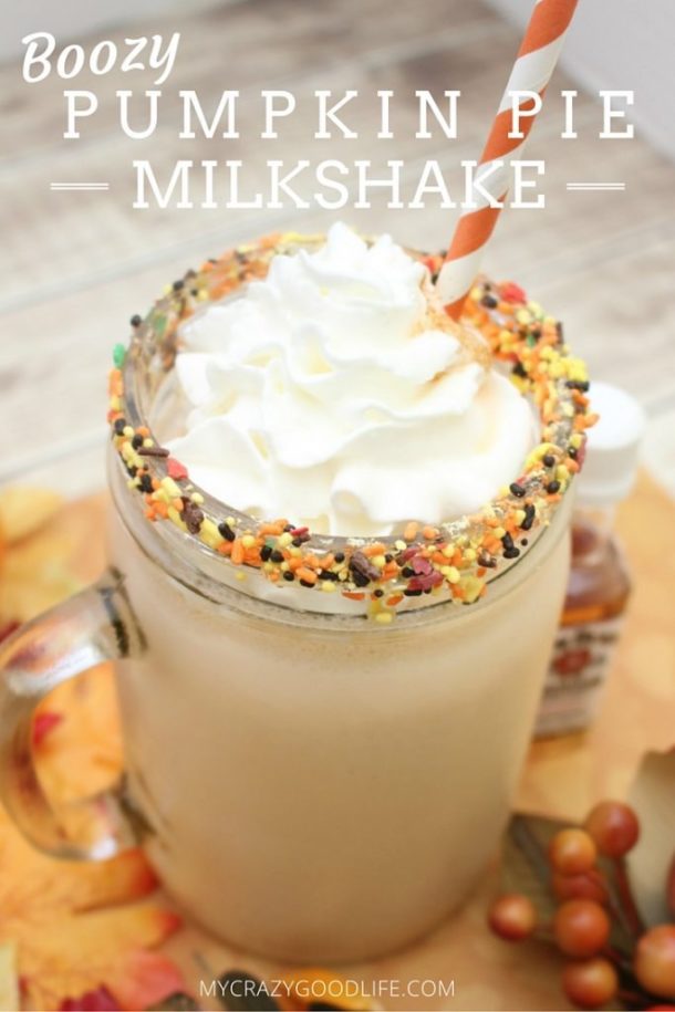 Boozy Pumpkin Pie Milkshake | My Crazy Good Life