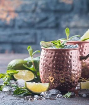 Fresh Moscow Mule recipe ready to drink.