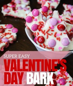 This easy Valentine's Day Bark recipe is one of our favorite easy recipes for holidays! You can make it your own by using your favorite holiday candies. Great a Valentine's Day party, birthday party, or any day!