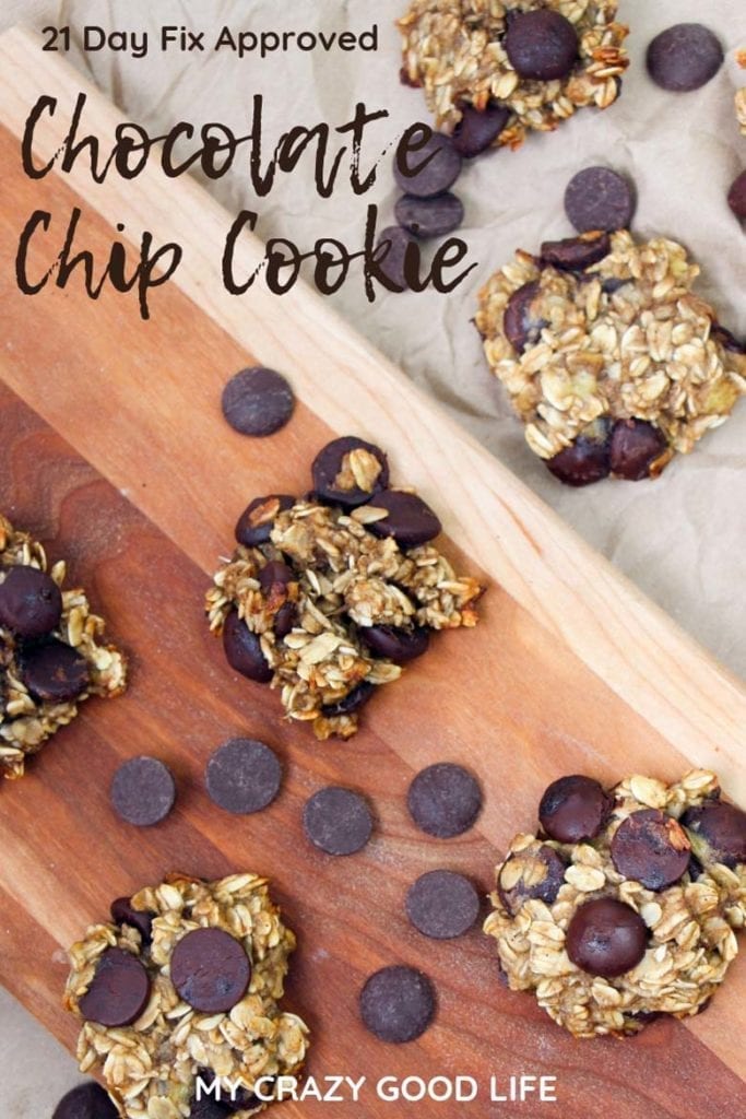 These 21 Day Fix Chocolate Chip Cookies are a delicious 21 Day Fix dessert! Bananas and chocolate chips with oats help to satisfy your cravings and kids love them! 21 Day Fix Treat Swap #21dayfix #beachbody #healthy