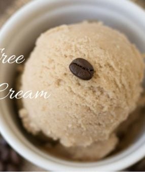 This Dairy Free Coffee Ice Cream uses only four ingredients. I'm not going to say it's healthy, but... it's definitely a healthier ice cream choice.