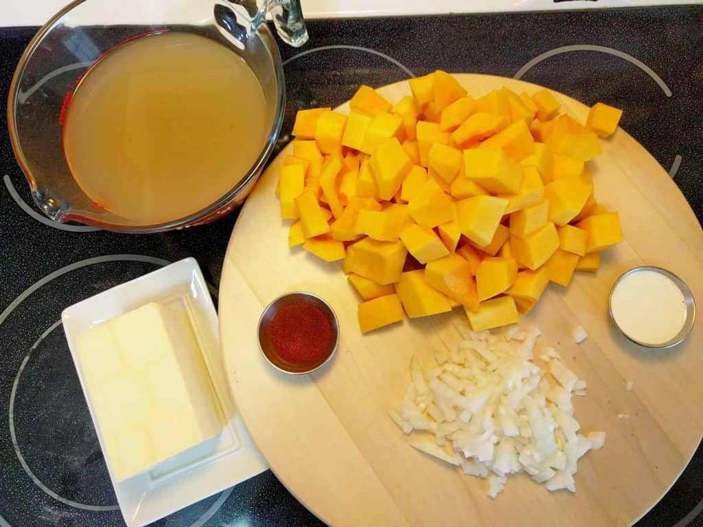 ingredients for Dairy Free Butternut Squash Soup Recipe