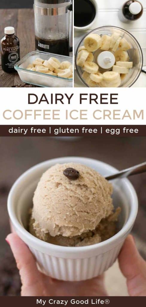 two images and text of coffee ice cream
