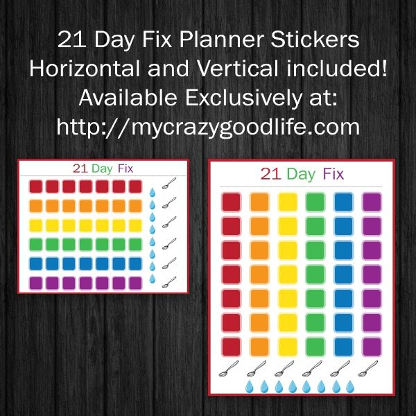 21 Day Fix Erin Condren stickers